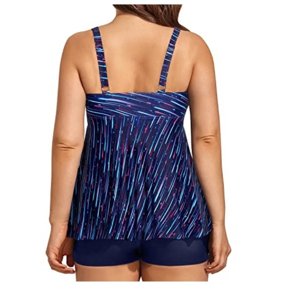 Womens Tankini Swimsuits Two piece Tummy Control Bathing Suit Modest NWT - Picture 2 of 3